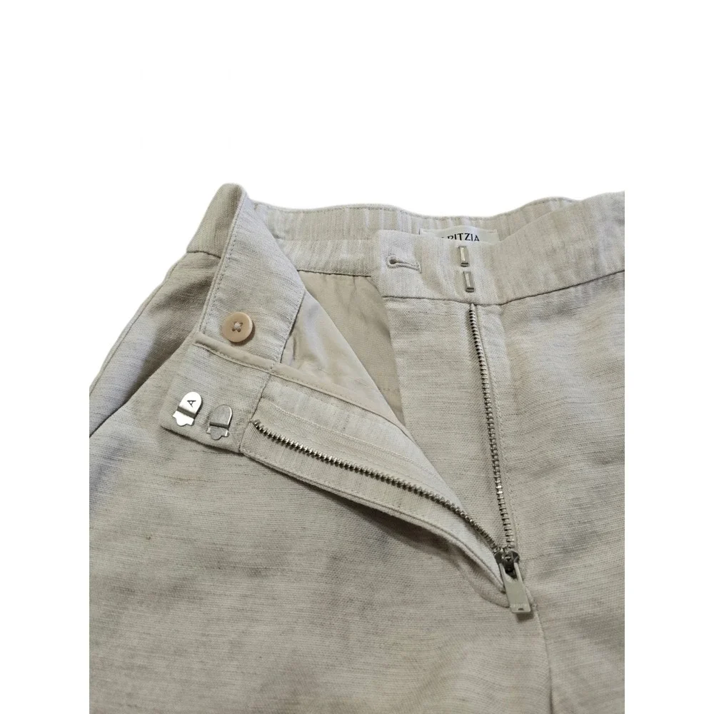 Aritzia The Effortless High Rise Wide Leg Linen Twill Pant In Cool Beige Sz 0